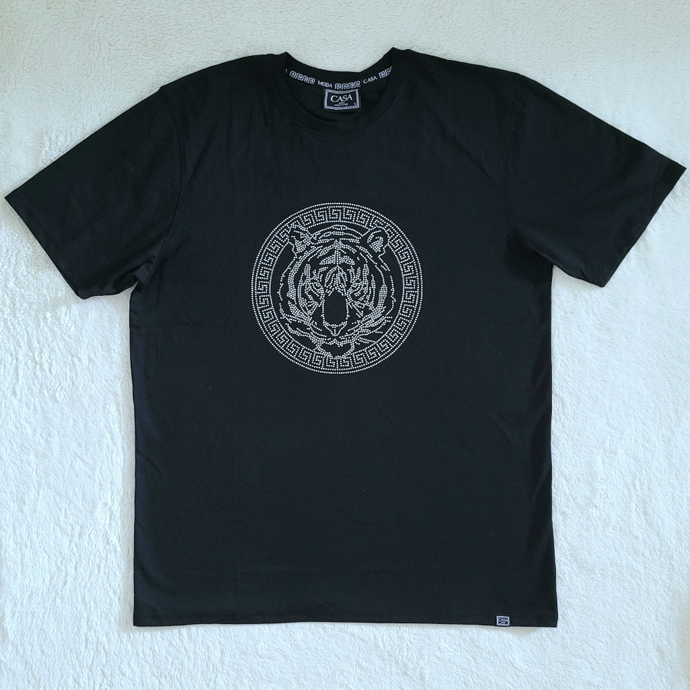 Casa Moda Couture Rhinestone💎 Tiger Head🐯 Tee👕 - NWT